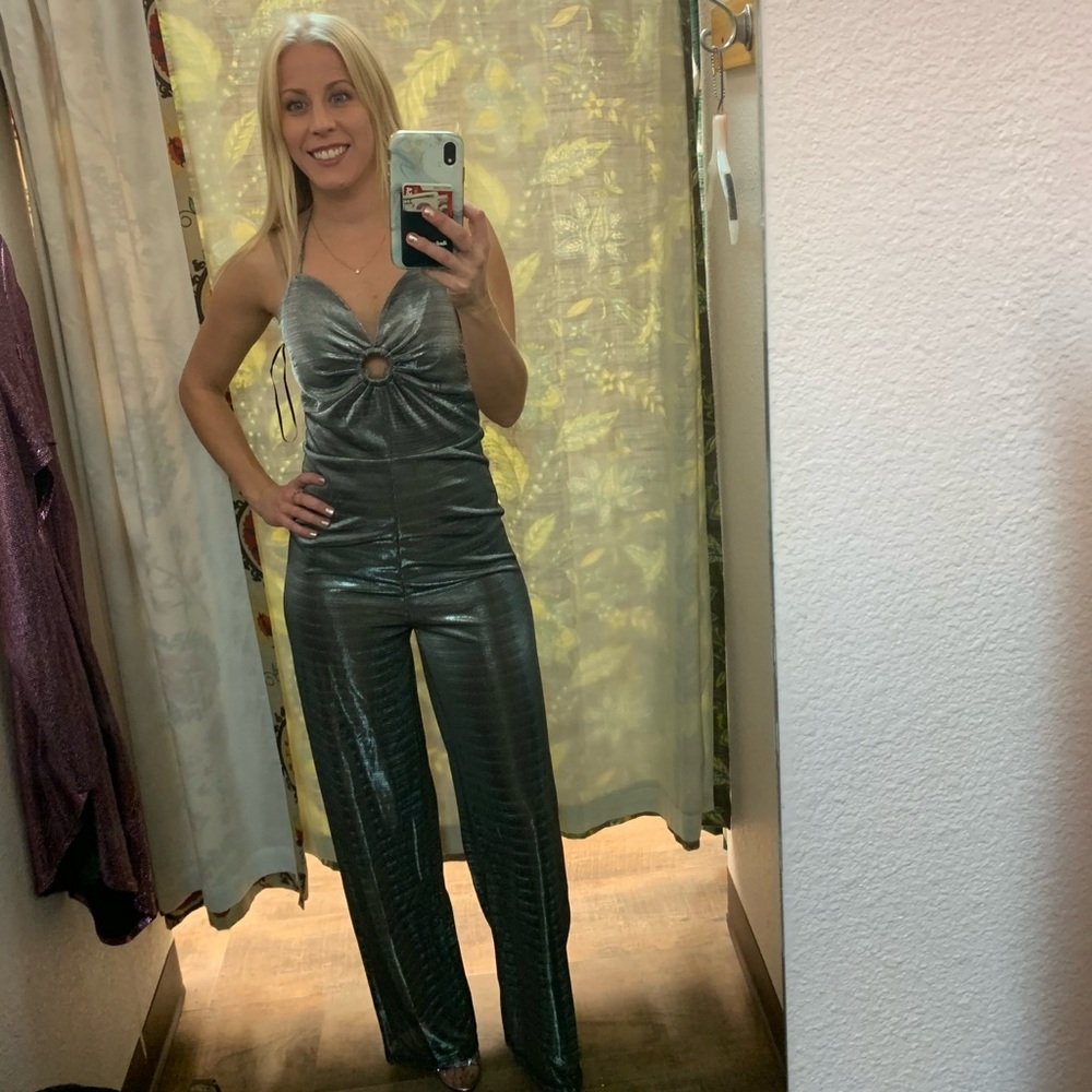 NWOT Wild Honey Silver Jumpsuit